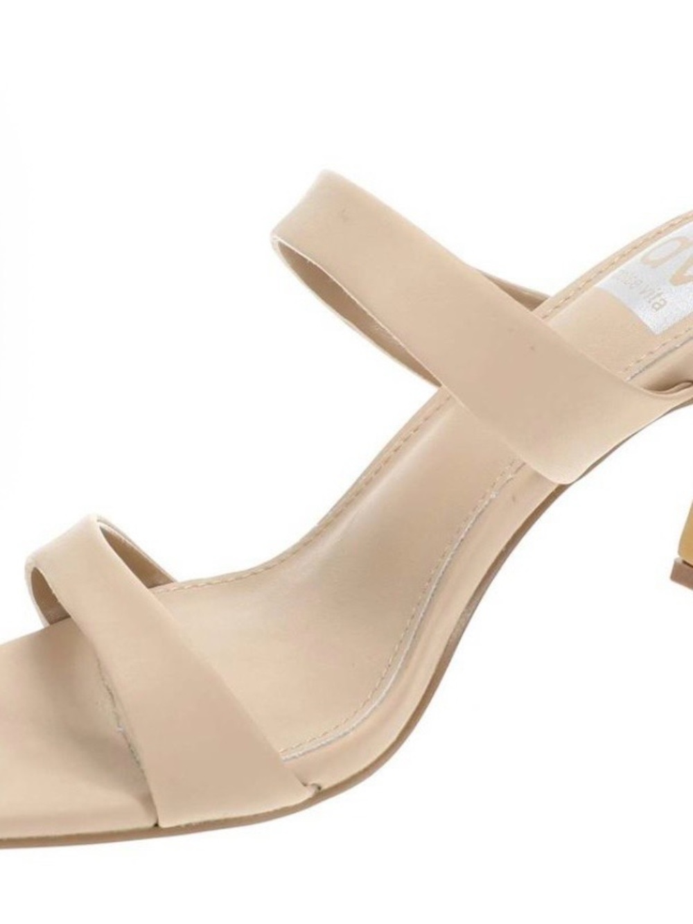 Dolce Vita Nude Strappy Block Heel Sandals - Picture 5 of 7